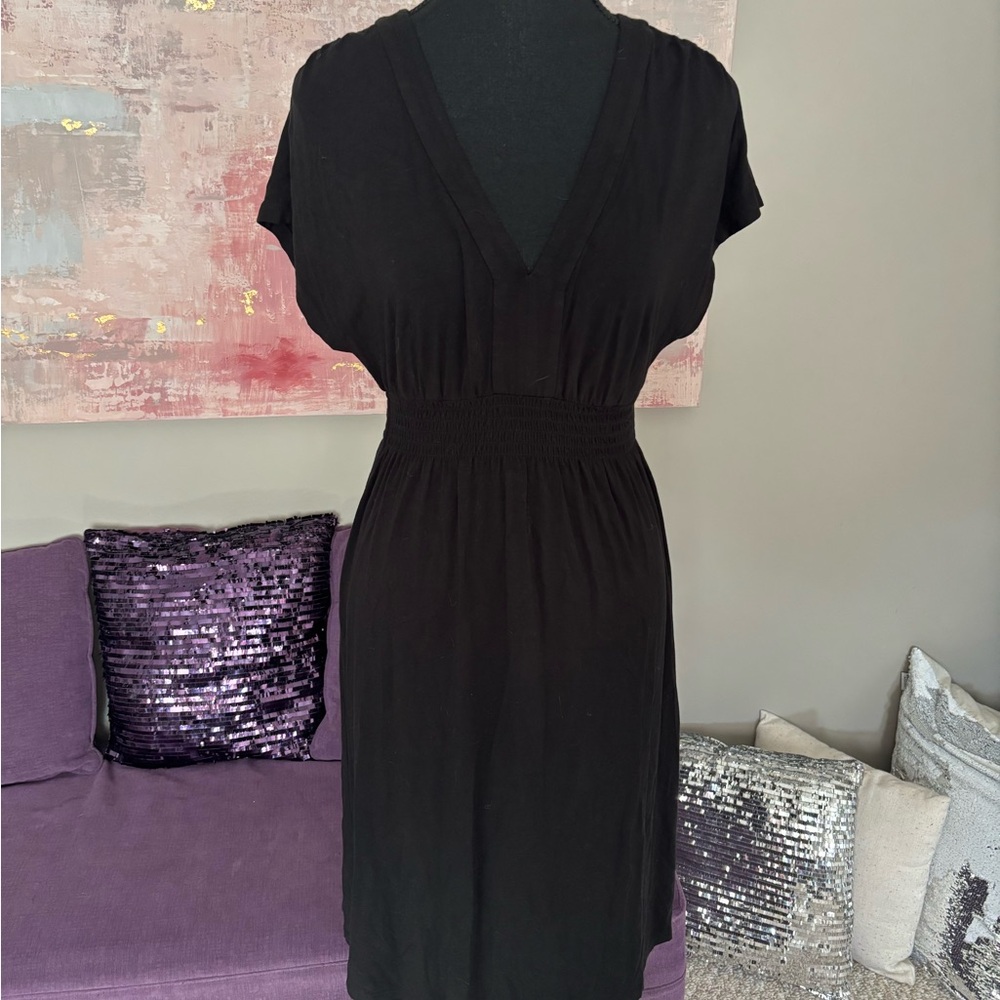 Tommy Bahama Black Sheath Dress V-Neck Dolman Sleeves size small